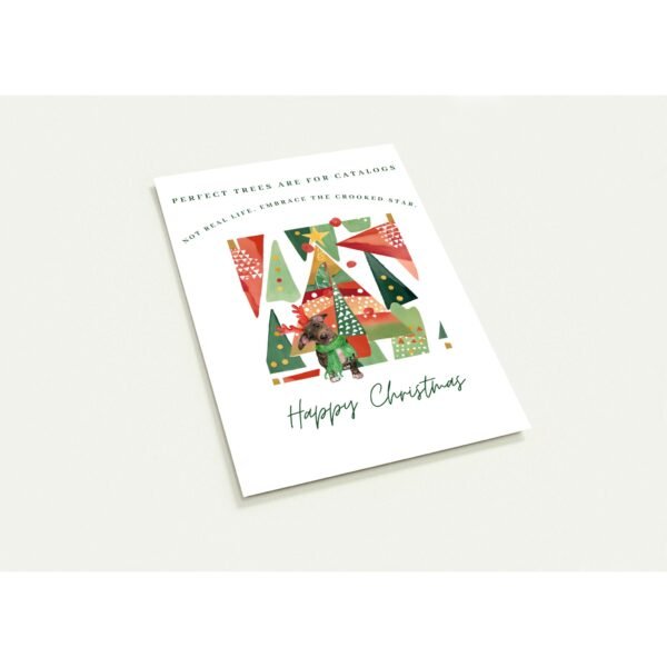 Embrace the Crooked Star Christmas Cards – Pack of 10, Eco-Friendly Premium Paper, Rounded Corners & Foil Accents